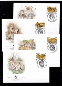 F1233 - India 1999 - FDC - Dieren / Animals (Leeuwen/Lions) - WWF/WNF - Imagen 1 de 1