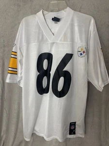 Pittsburgh Steelers Hines Ward #86 Jersey Men Sz Med White Reebok NFL Equipment - Picture 1 of 8