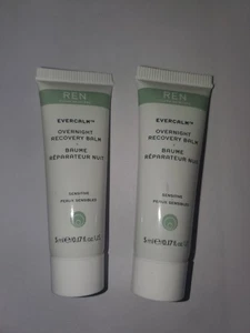 2X REN Clean Skincare Evercalm Overnight Recovery Balm Travel Size .17 oz Sealed - Picture 1 of 3