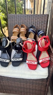 4-Pair Summer Sandal Bundle – Juicy Couture & Sperry Style Steals! Chic & Glam - Image 1 of 4