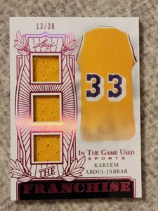 KAREEM ABDUL JABBAR 2024 Leaf Game Used #13/30 2024 LAKERS 3A - Picture 1 of 2
