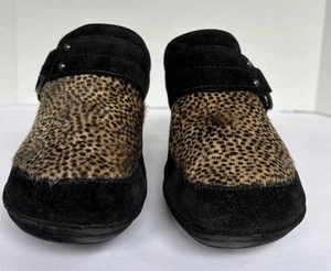 Born Crown Women’s Mules Clogs Dyed Pony Hair & Black Suede Size 9 M - Picture 1 of 11