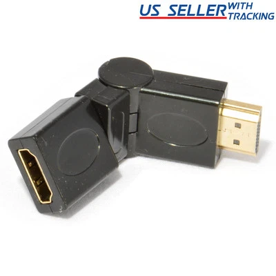 HDMI Male Female Flexible Right Angle Connector Swivel Adapter Extender 4K 1080P - Image 1 of 4