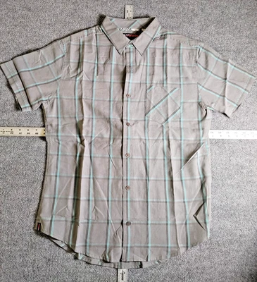 Camisa con botones a cuadros Tony Hawk para hombre RN 73277 informal estilo skate grande Foto 1 de 4