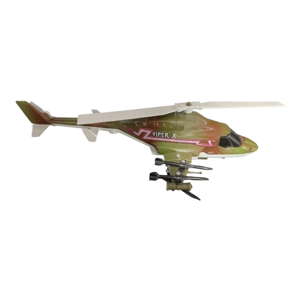 ERTL VIPER X HELICÓPTERO DE ATAQUE MODELO JUGUETE ESTILO AIRWOLF 1986 verde ejército Foto 1 de 4
