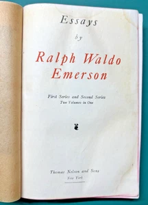 LIBRO ANTIGUO: 1925 Ensayos de Ralph Waldo Emerson - 1ª y 2ª Serie - Imagen 1 de 9