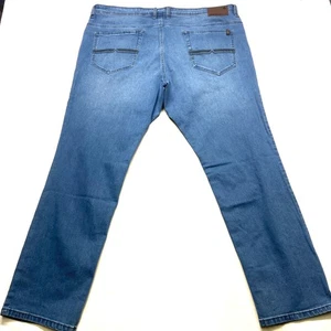 Buffalo David Bitton Axel Slim Stretch Jeans Men 42x32 Blue Denim Cotton Zip Fly - Picture 1 of 17