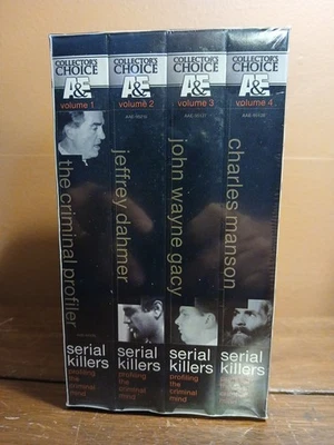 Serial Killers Profiling The Criminal Mind New VHS Set of 4 Gacy Dahmer Manson  - Image 1 of 4
