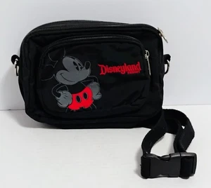 ORIGINAL DISNEY PARKS DISNEYLAND RESORT EMBROIDERED MICKEY MOUSE FANNY PACK NEW - Picture 1 of 8