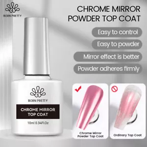 BORN PRETTY 10ml Functional Gellack Mirror Pulver Top Coat Nail Soak Off UV LED - Bild 1 von 17