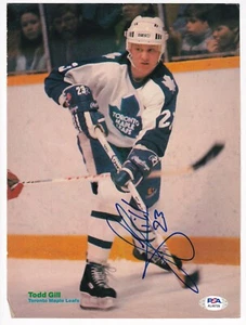 Todd Gill Autographed 8x11 Magazine Photo Toronto Maple Leafs PSA/DNA - Picture 1 of 3