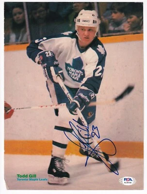 Todd Gill Autographed 8x11 Magazine Photo Toronto Maple Leafs PSA/DNA - Image 1 of 3