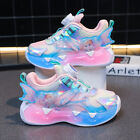 Girls Running Trainers Lightweight School Sports Shoes Kids Color Sneakers Size