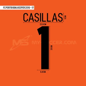 CASILLAS #1 FC Porto Goalkeeper 2016-17 Print (PU Material) - Picture 1 of 5