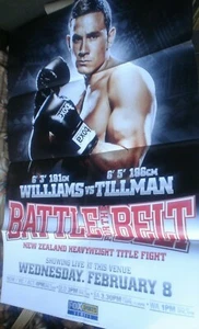 1 X BOXING POSTER 80 X 58 CM SONY BILL WILLIAMS vs TILLMAN BATTLE FOR THE BELT - Foto 1 di 1
