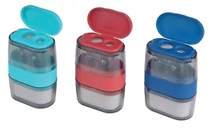 Helix Balance Duo Zwei-Loch-Bleistiftspitzer und Radierer (verschiedene Farben) - Bild 1 von 5