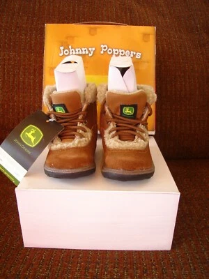 John Deere Youth Boots Rust Suede w/ Shearling Size 2 M NEW IN BOX - Image 1 of 2