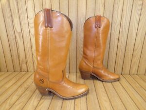 DOUBLE H WOMEN'S BROWN LEATHER WESTERN, COWBOY, WORK BOOTS STYLE K790842 SIZE 7B