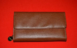 Mundi Brown Leather Wallet Credit ID Card Organizer Checkbook Case Coin Bag Case - Picture 1 of 8
