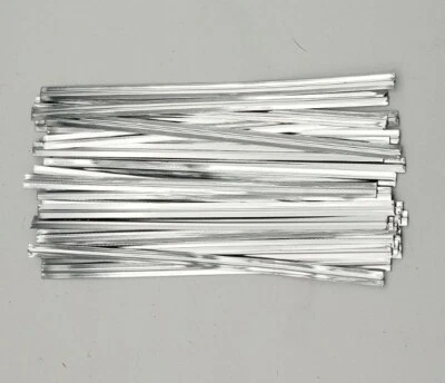 500 Metallic Twist Ties 27 Gauge 4" Silver  - Image 1 of 3