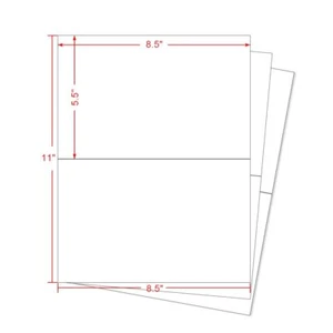 200 Premium Halber Bogen Versandetiketten 8,5x5,5 Selbstklebende Leere Etiketten USA - Bild 1 von 5