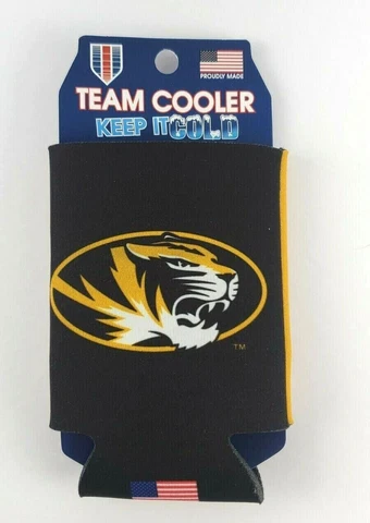 University of Missouri Mizzou Tigers Can Cooler 12oz Koozie Two-Sided NEW Cover