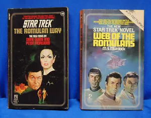 2 Star Trek Book - #10 Web Of The Romulans and # 35 The Romulan Way - Imagen 1 de 3