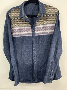 IT’s UP Milano Italy Herren Blau Langarm Hemd Gr.2XL 100% Baumwolle - Bild 1 von 9