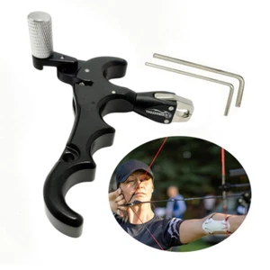 Compound Bow Aid Releaser,Adjustable Can Rotate 360° Thumb Release Bow Aluminum - Zdjęcie 1 z 5
