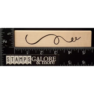 Denami Design Rubber Stamps LONG SWIRLING RIBBON STRING BORDER #1576 - Picture 1 of 2