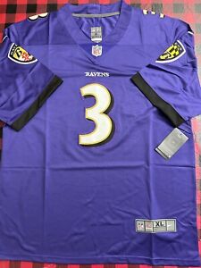 Baltimore Ravens #3 Odell Beckham Jr Purple Stitched Football Jersey Mens XL NWT