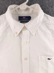 Vineyard Vines Cotton Slim Fit Tucker Large Button-Down Oxford Yellow Striped - Foto 1 di 24