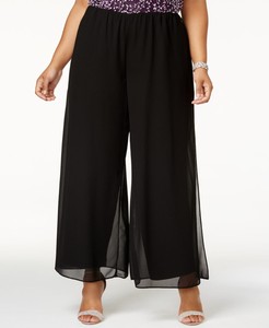 Las mejores ofertas en Pantalones de Gasa Negra Talla Grande para Mujer |  eBay