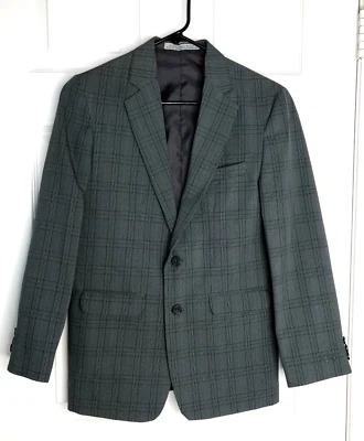 Blazer/Chaqueta Hombre Perry Ellis Portfolio Moderno Peso Ligero Gris Cuadros Foto 1 de 4