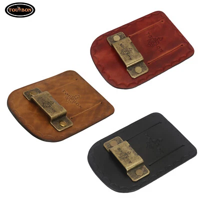 Tourbon Genuine Leather Tape Measure Hanger Tool Carrier Belt Clip Pouch 3 Color