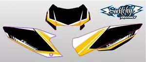 Set Sticker Graphics Kit Plates Black Husaberg fe te 2013 2014 2015 - Picture 1 of 1