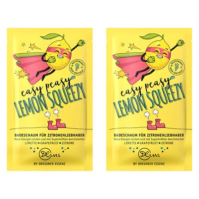 2er Pack Dresdner Essenz Badeschaum Easy Peasy Lemon Squeezy 2 x 60 g Badezusatz