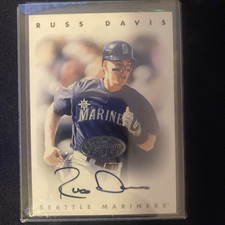 Russ Davis 1996 Leaf Signature Series Silver Autograph AUTO *MARINERS*