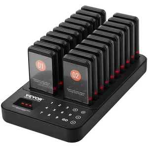 VEVOR Bezprzewodowy system pager 20 automatycznej sekretarki Połączenia w kolejkach dla gości - Zdjęcie 1 z 12