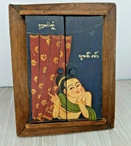 Vintage handgefertigter klappbarer Bilderrahmen aus Holz - Bild 1 von 12