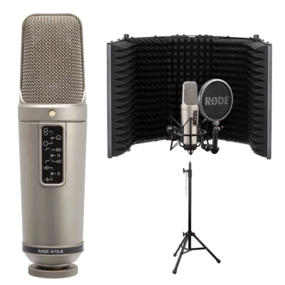 Rode NT2-A Condenser Mic Bundle w/ Auray RF-5P-B Filter & RFMS-580 Filter Stand - Image 1 of 4