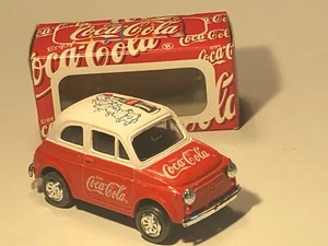 Fiat 500 Coca-Cola 1968 2,5 pulgadas automático Asie 1/43 diecast como nuevo en caja - Imagen 1 de 6