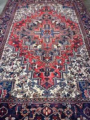 7'2"x10'1" Hand-Knotted 100% Wool Herize Carpet - Area Rug - Image 1 of 4
