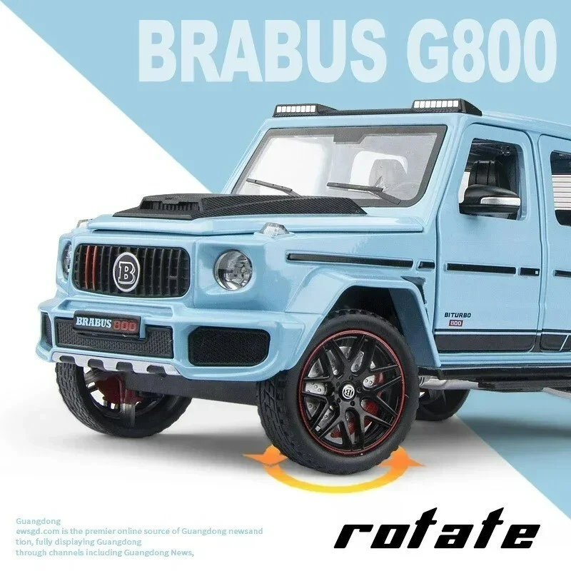 1:24 Brabus G800 Alloy Diecast Model Jeep Car Vehicle Sound Light Kids Gift Toys - Image 1 of 4