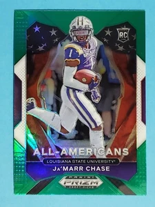 2021 Prizm Draft Picks All-Americans GREEN RC JaMarr Chase LSU #185 - Picture 1 of 2