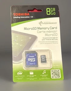 Toshiba 8 GB micro SD memory card microSD - Picture 1 of 1