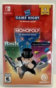 Nintendo Switch Hasbro Game Night 3 Games In 1 Monopoly Risk Trivial Pursuit  - Bild 1 von 7