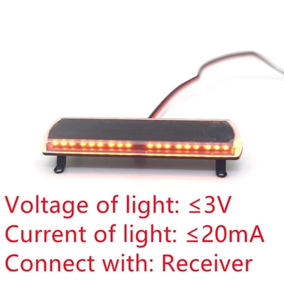 Degree Warning Flash Light LED For Tamiye Lesu 1/14 RC Truck Tractor Dumper Part - Image 1 of 4