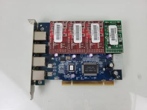 Digium TDM400P Quad TDM PCI VOIP Analog Phone Card with Modules - Picture 1 of 5