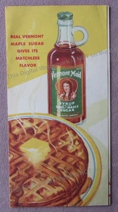 Vtg 1934 Vermont Maid Syrup Advertising Booklet Recipes Cane + Maple Sugar - Picture 1 of 6